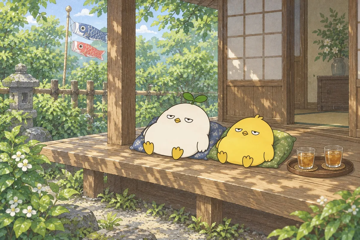 5月 縁側の昼寝